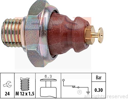 MDR EPS-1800 052 - Датчик, давление масла autospares.lv