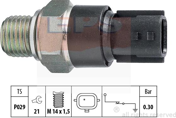 MDR EPS-1800 181 - Датчик, давление масла autospares.lv