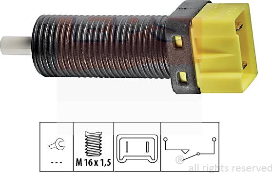 MDR EPS-1810 134 - Выключатель, привод сцепления (Tempomat) autospares.lv