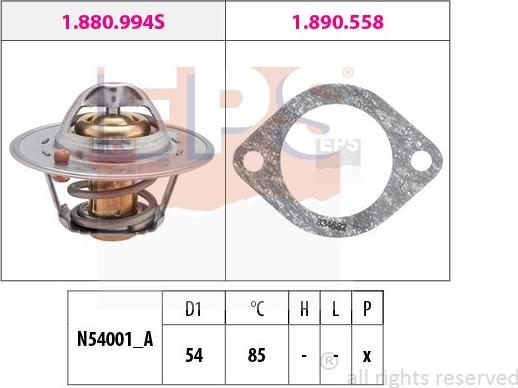 MDR EPS-1880 994 - Термостат охлаждающей жидкости / корпус autospares.lv