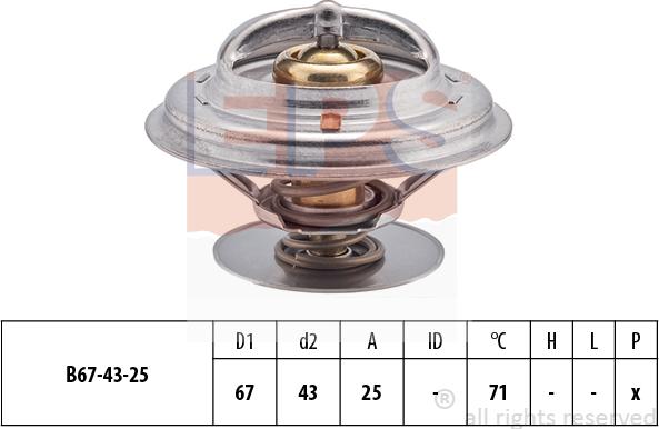 MDR EPS-1880 979S - Термостат охлаждающей жидкости / корпус autospares.lv