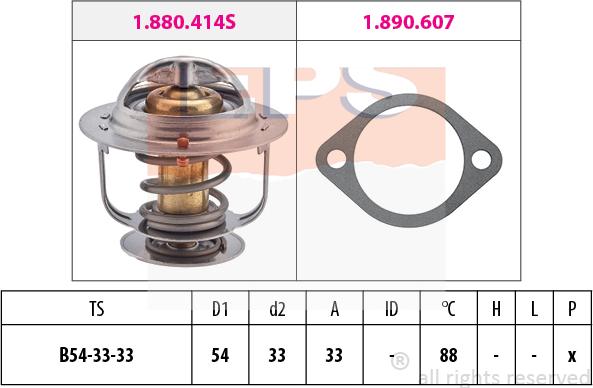 MDR EPS-1880 414 - Термостат охлаждающей жидкости / корпус autospares.lv