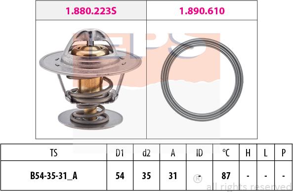 MDR EPS-1880 435 - Термостат охлаждающей жидкости / корпус autospares.lv