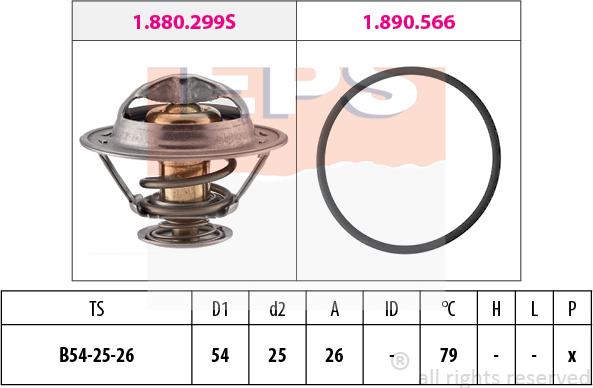 MDR EPS-1880 525 - Термостат охлаждающей жидкости / корпус autospares.lv