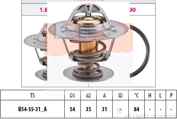 MDR EPS-1880 612S - Термостат охлаждающей жидкости / корпус autospares.lv