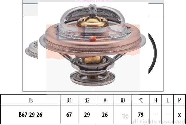 MDR EPS-1880 638S - Термостат охлаждающей жидкости / корпус autospares.lv