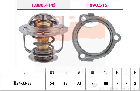 MDR EPS-1880 633 - Термостат охлаждающей жидкости / корпус autospares.lv