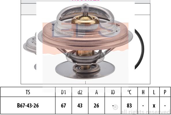 MDR EPS-1880 625S - Термостат охлаждающей жидкости / корпус autospares.lv