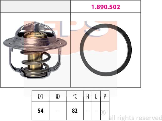 MDR EPS-1880 800 - Термостат охлаждающей жидкости / корпус autospares.lv