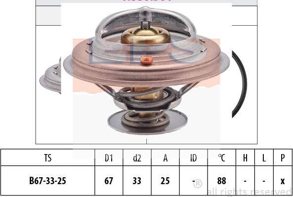 MDR EPS-1880 361S - Термостат охлаждающей жидкости / корпус autospares.lv