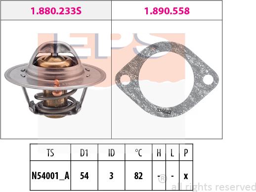 MDR EPS-1880 329 - Термостат охлаждающей жидкости / корпус autospares.lv