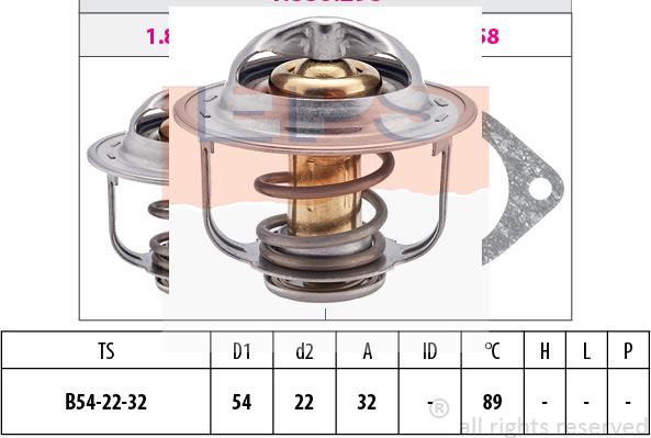 MDR EPS-1880 298S - Термостат охлаждающей жидкости / корпус autospares.lv