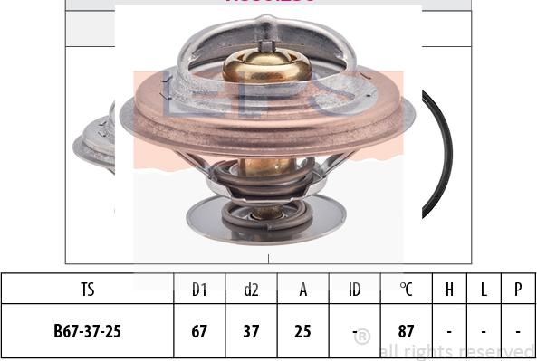 MDR EPS-1880 256S - Термостат охлаждающей жидкости / корпус autospares.lv