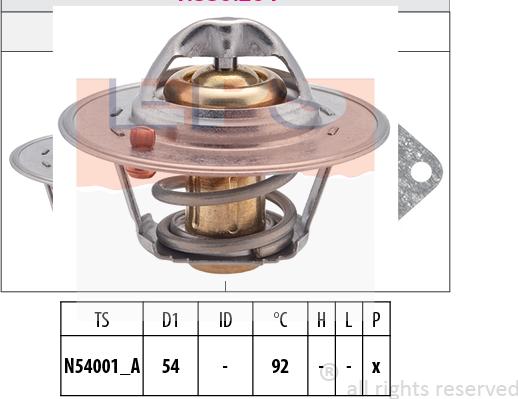 MDR EPS-1880 204S - Термостат охлаждающей жидкости / корпус autospares.lv