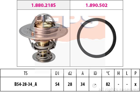 MDR EPS-1880 218 - Термостат охлаждающей жидкости / корпус autospares.lv