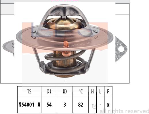 MDR EPS-1880 233 - Термостат охлаждающей жидкости / корпус autospares.lv