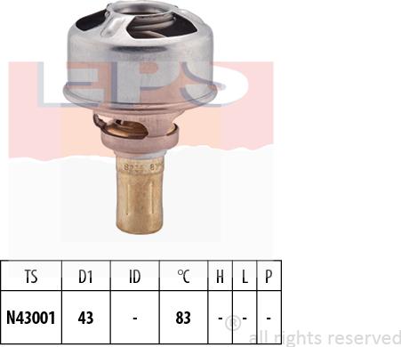 MDR EPS-1880 226 - Термостат охлаждающей жидкости / корпус autospares.lv