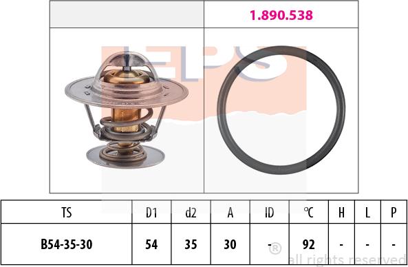 MDR EPS-1880 279 - Термостат охлаждающей жидкости / корпус autospares.lv