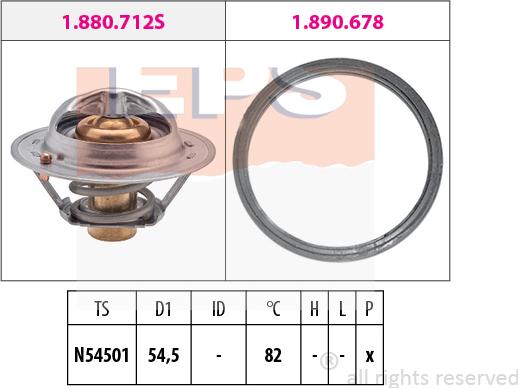 MDR EPS-1880 713 - Термостат охлаждающей жидкости / корпус autospares.lv