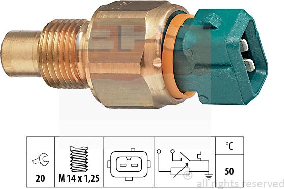 MDR EPS-1830 542 - Датчик, температура охлаждающей жидкости autospares.lv