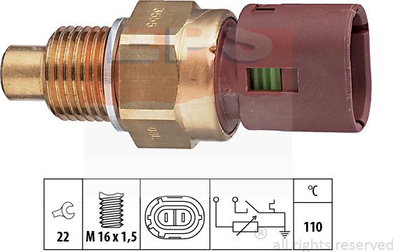 MDR EPS-1830 555 - Датчик, температура охлаждающей жидкости autospares.lv