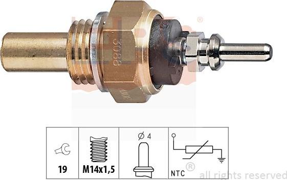 MDR EPS-1830 088 - Датчик, температура охлаждающей жидкости autospares.lv