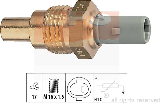 MDR EPS-1830 161 - Датчик, температура охлаждающей жидкости autospares.lv