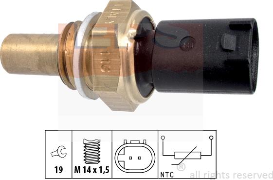 MDR EPS-1830 350 - Датчик, температура охлаждающей жидкости autospares.lv