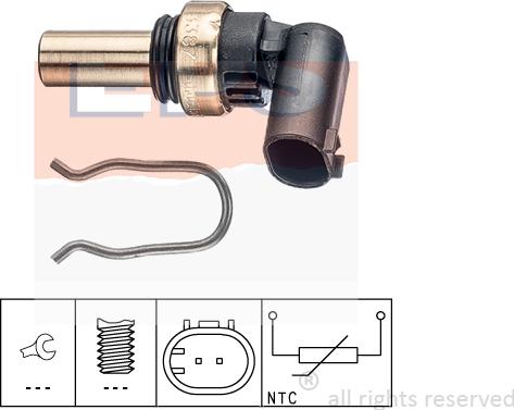 MDR EPS-1830 387 - Датчик, температура охлаждающей жидкости autospares.lv