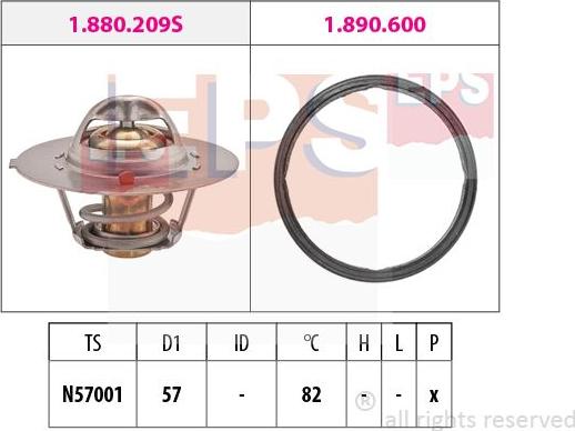 MDR EPS-1879 938 - Термостат охлаждающей жидкости / корпус autospares.lv