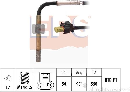 MDR EPS-1220 091 - Датчик, температура выхлопных газов autospares.lv