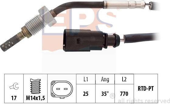 MDR EPS-1220 003 - Датчик, температура выхлопных газов autospares.lv