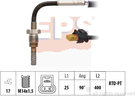 MDR EPS-1220 133 - Датчик, температура выхлопных газов autospares.lv