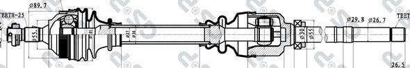 MDR GSP-245153 - Приводной вал autospares.lv