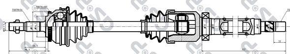 MDR GSP-262002 - Приводной вал autospares.lv