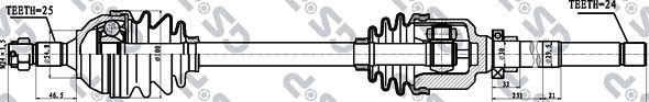 MDR GSP-210197 - Приводной вал autospares.lv