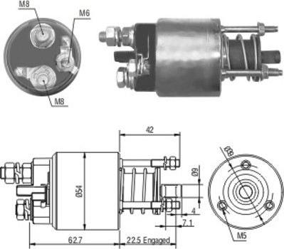 Meat & Doria 46051 - Тяговое реле, соленоид, стартер autospares.lv