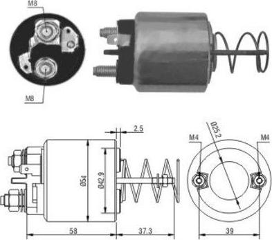 Meat & Doria 46053 - Тяговое реле, соленоид, стартер autospares.lv