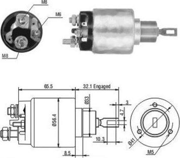 Meat & Doria 46064 - Тяговое реле, соленоид, стартер autospares.lv