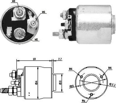 Meat & Doria 46063 - Тяговое реле, соленоид, стартер autospares.lv