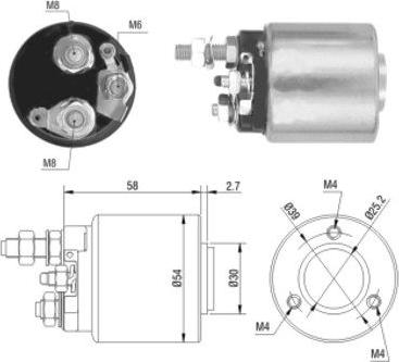 Meat & Doria 46008 - Тяговое реле, соленоид, стартер autospares.lv