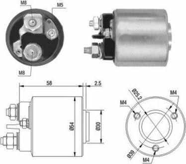 Meat & Doria 46015 - Тяговое реле, соленоид, стартер autospares.lv