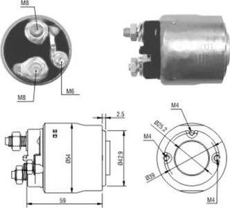 Meat & Doria 46084 - Тяговое реле, соленоид, стартер autospares.lv