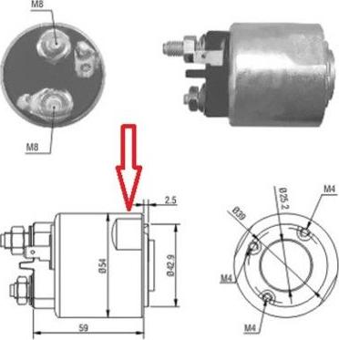 Meat & Doria 46086 - Тяговое реле, соленоид, стартер autospares.lv