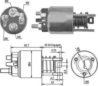 Meat & Doria 46080 - Тяговое реле, соленоид, стартер autospares.lv