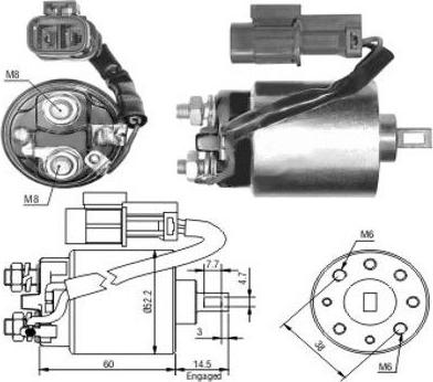 Meat & Doria 46088 - Тяговое реле, соленоид, стартер autospares.lv