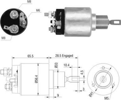 Meat & Doria 46031 - Тяговое реле, соленоид, стартер autospares.lv