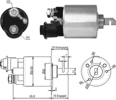 Meat & Doria 46140 - Тяговое реле, соленоид, стартер autospares.lv