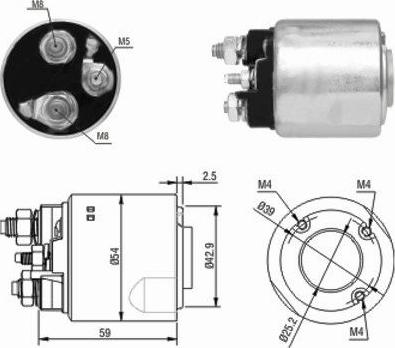 Meat & Doria 46148 - Тяговое реле, соленоид, стартер autospares.lv