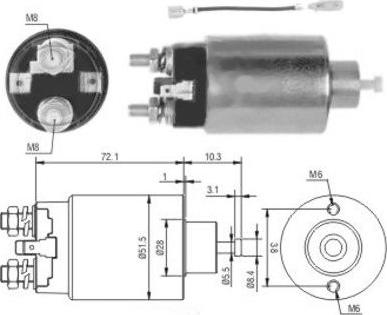 Meat & Doria 46142 - Тяговое реле, соленоид, стартер autospares.lv